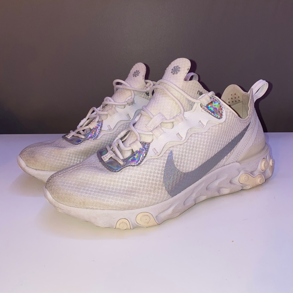 Nike React Element 55 “White Iridescent” womens size 9.5